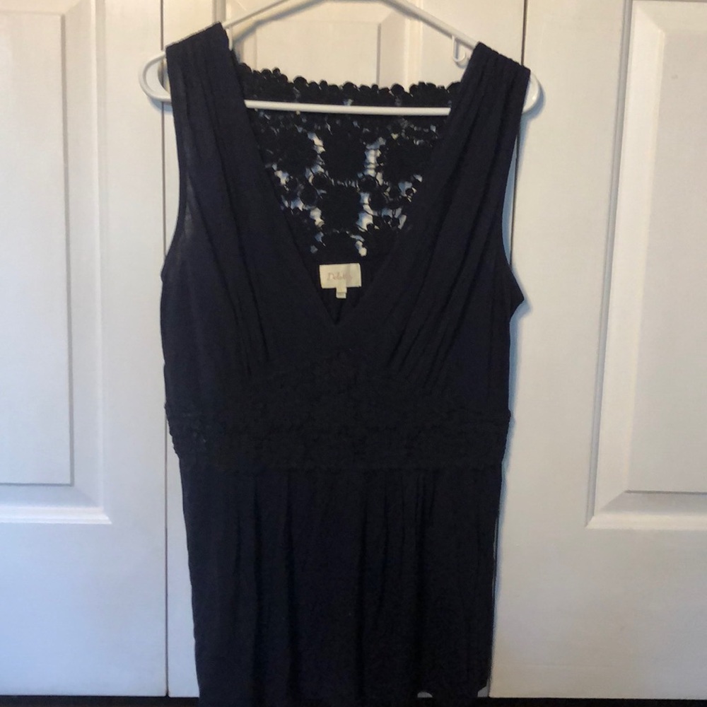 Navy Blue Deletta Tank Top